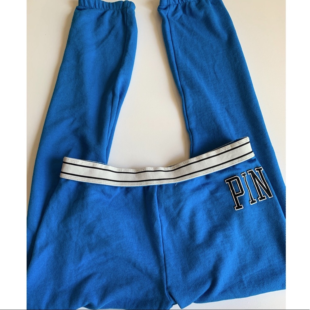VS Pink Terry Cloth Full Length Sweatpants